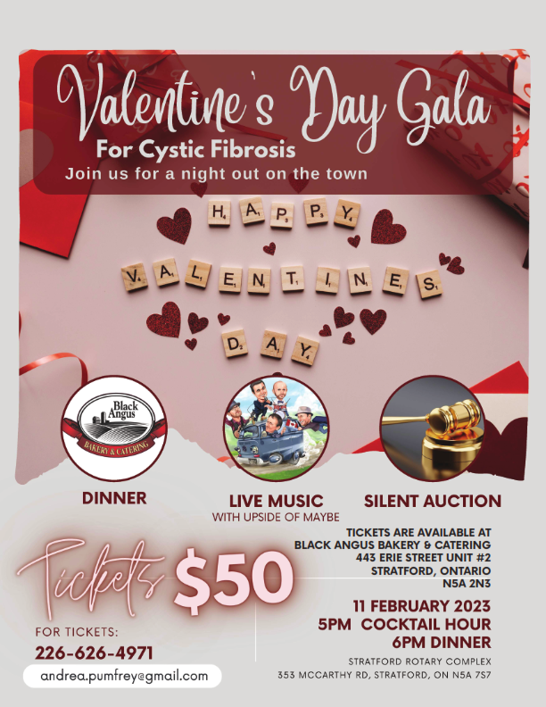 valentines day gala, for cystic fibrosis, 11 february 2023